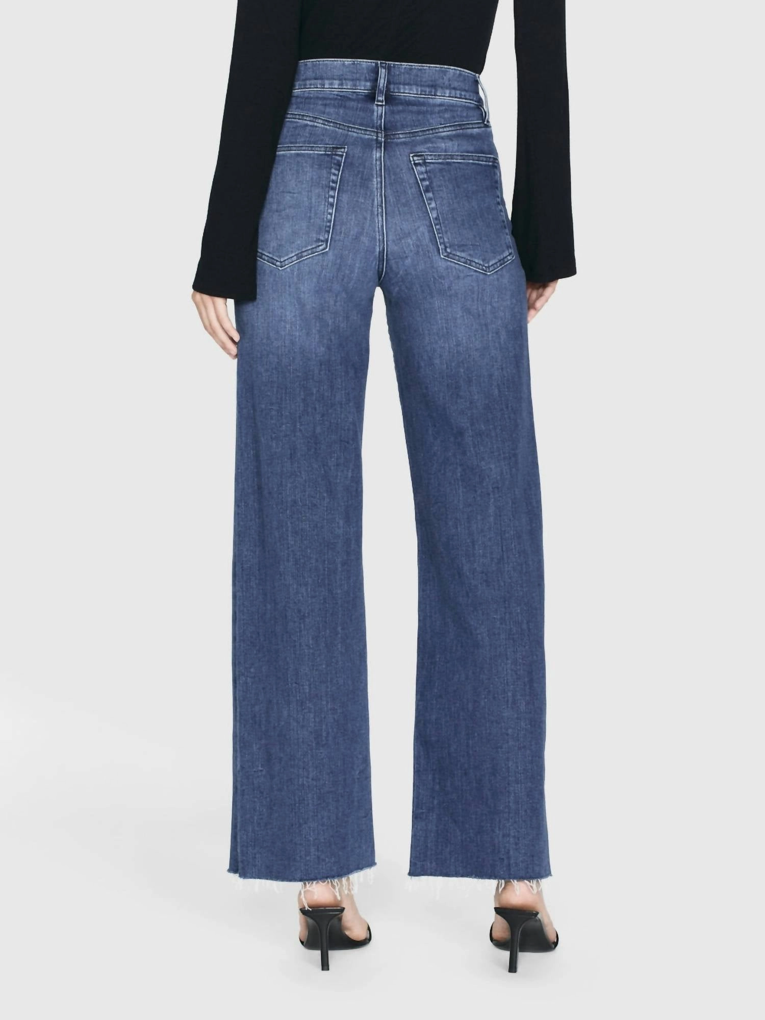 Le Slim Palazzo Raw Jeans In After Crossings