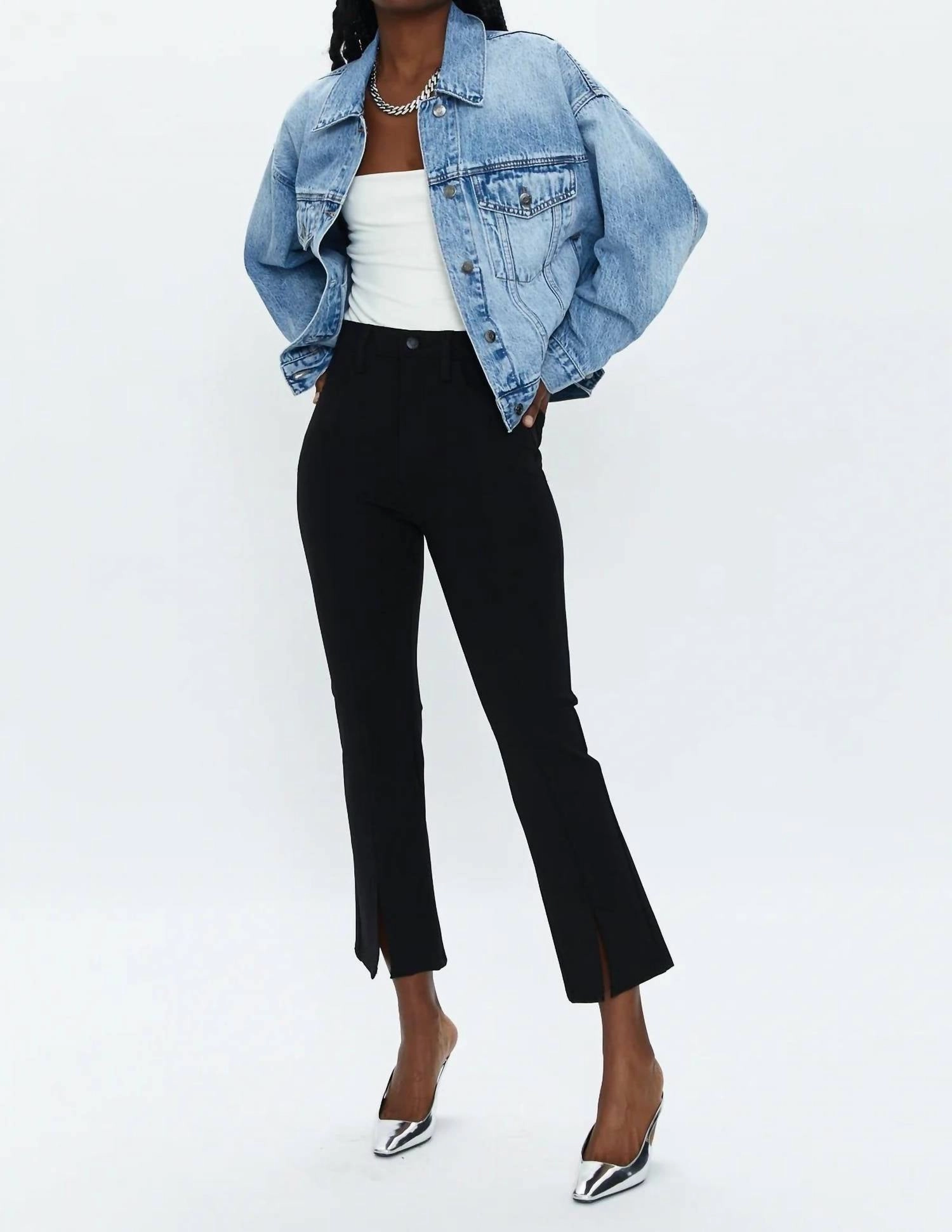 Lennon High Rise Crop Boot Pants In Night Out