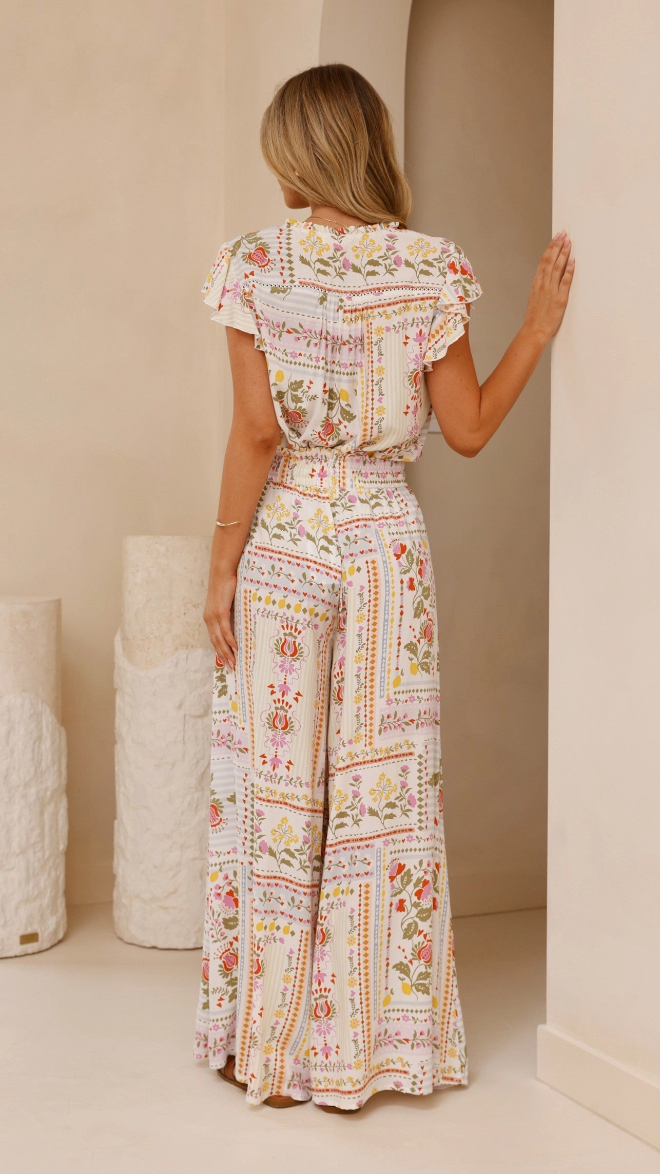 Lesley Short Sleeve Top - Leah Print
