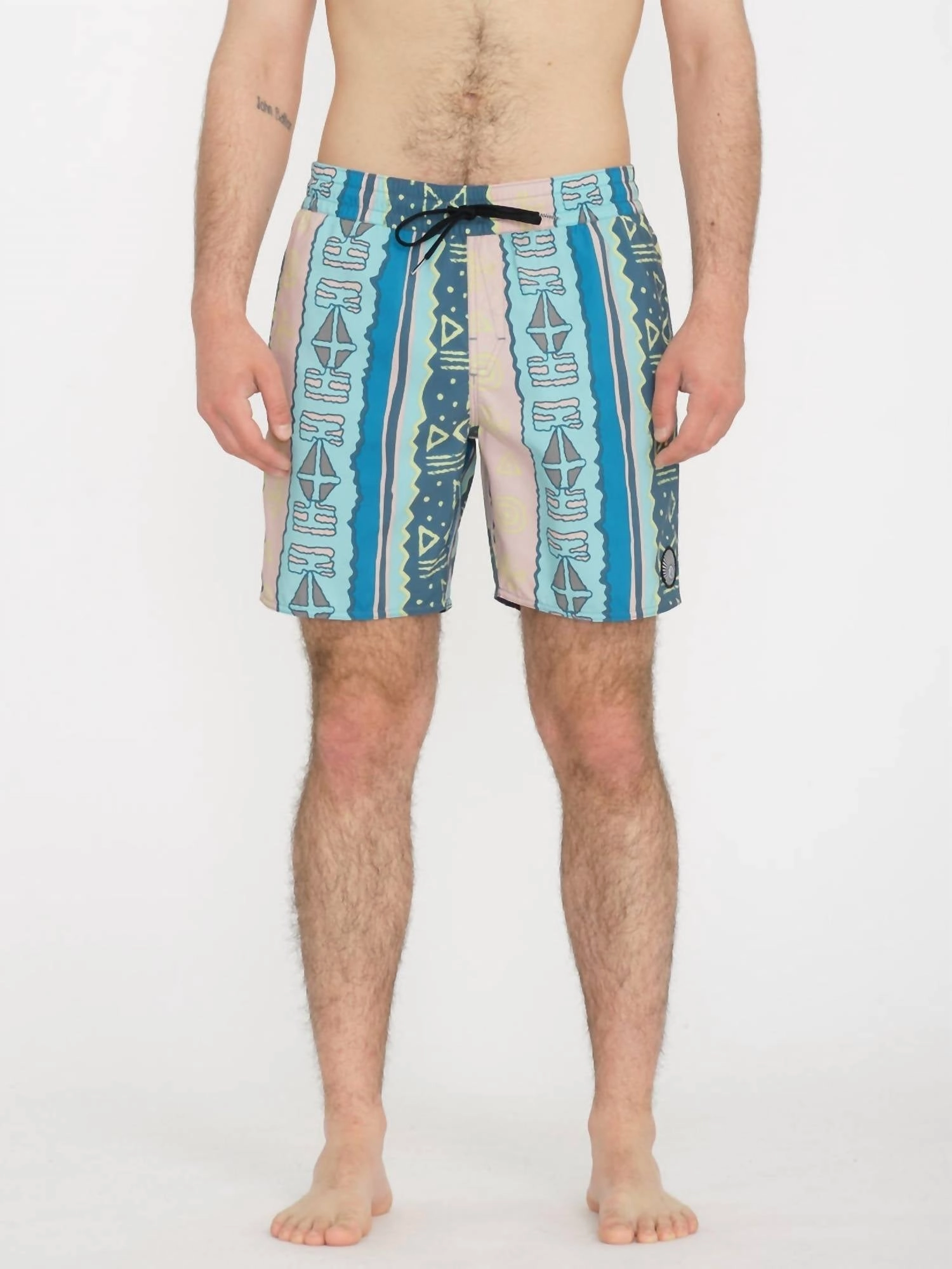 Lido Print Trunk 17" Boardshort In Crete Blue