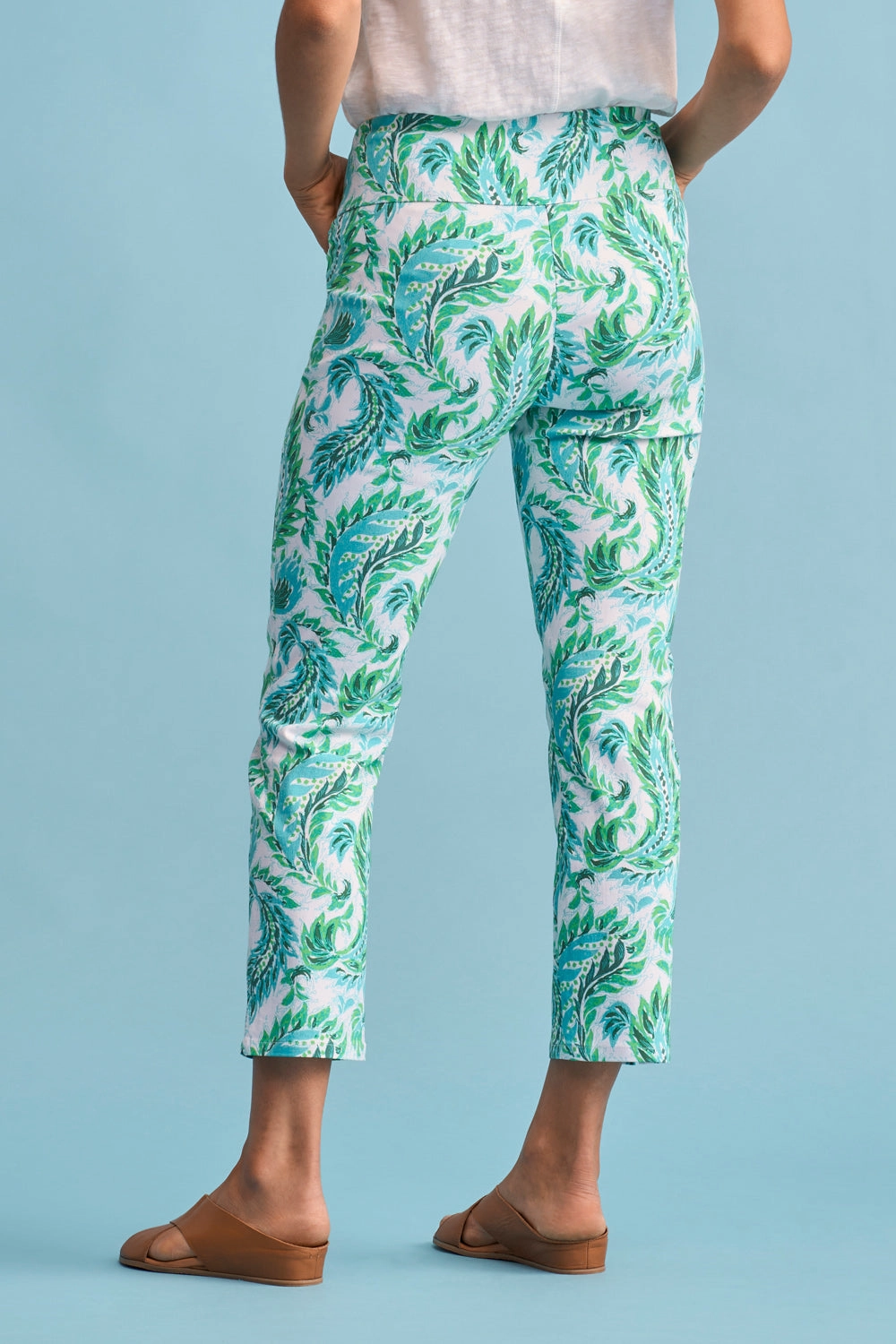 Lightweight Print Pant - Unfurling Fern
