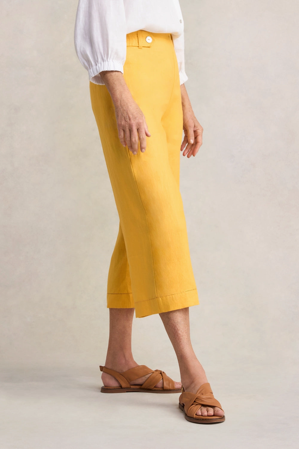 Linen Culotte - Mustard