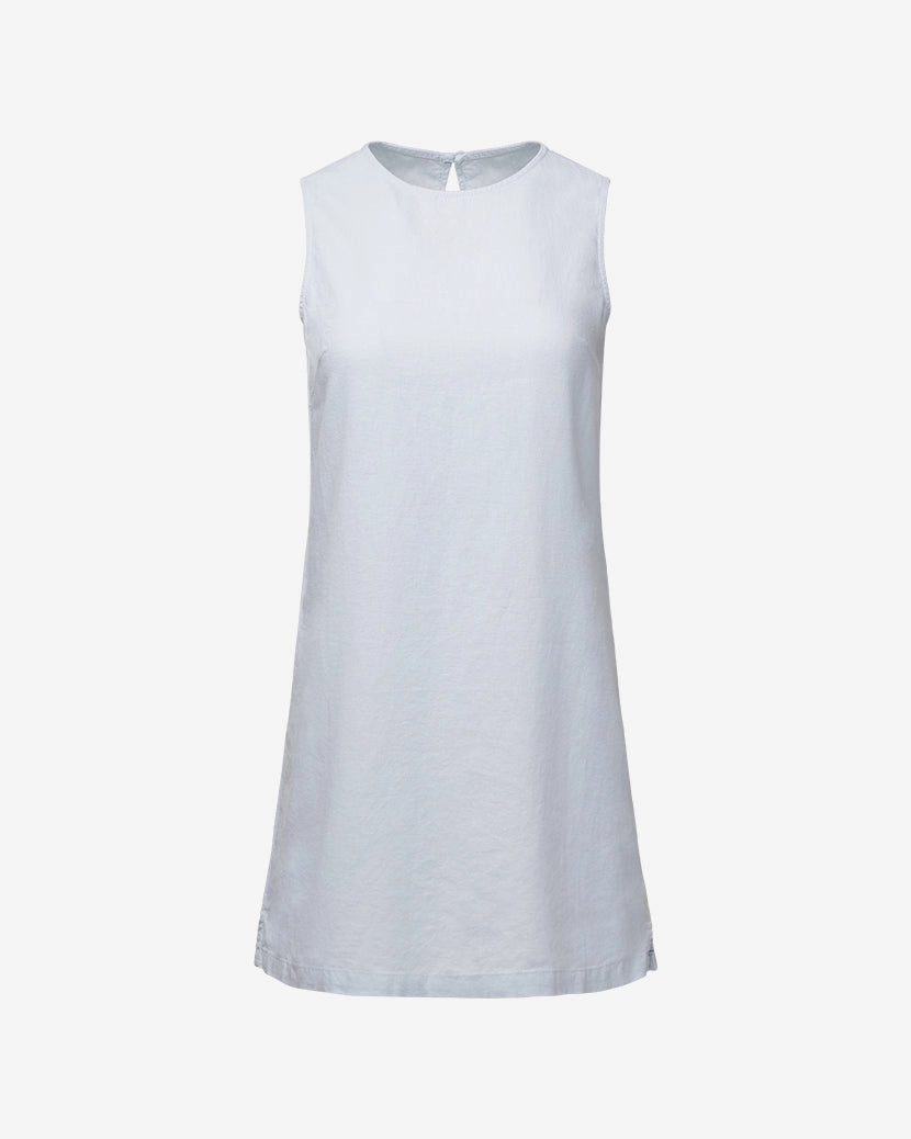 Linen Slit Shift Dress