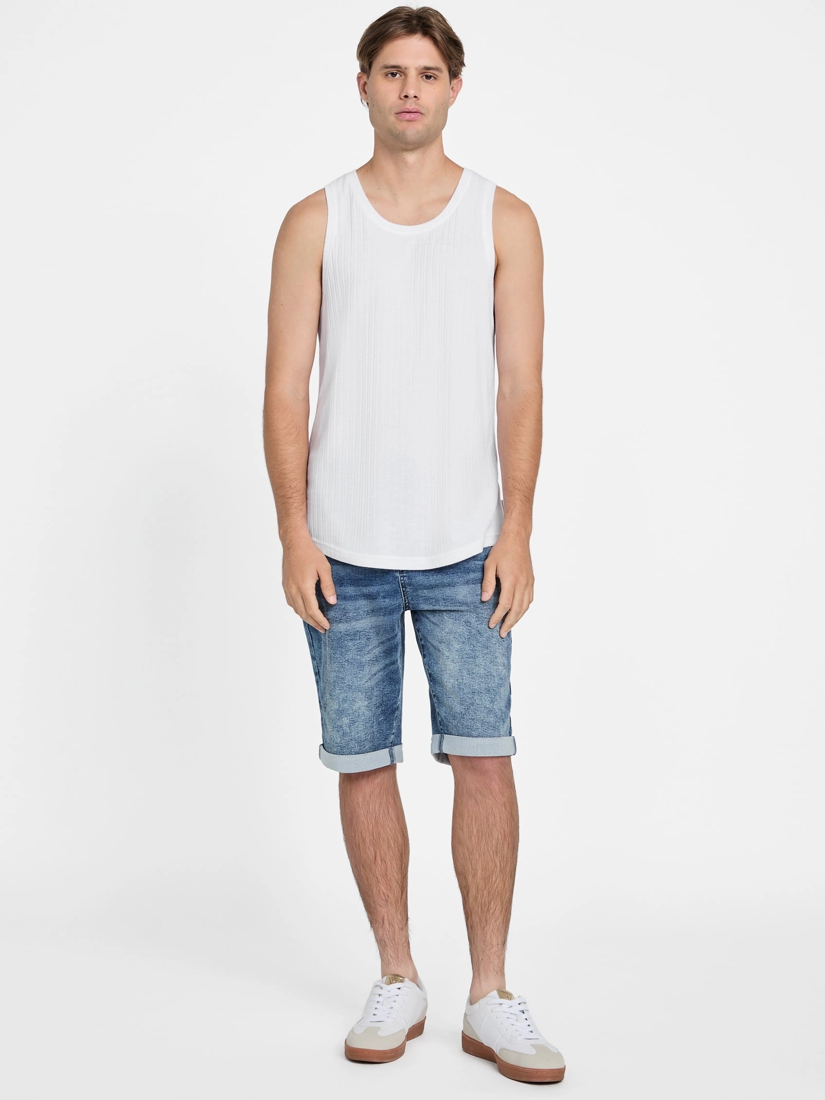Linus Knit Denim Shorts