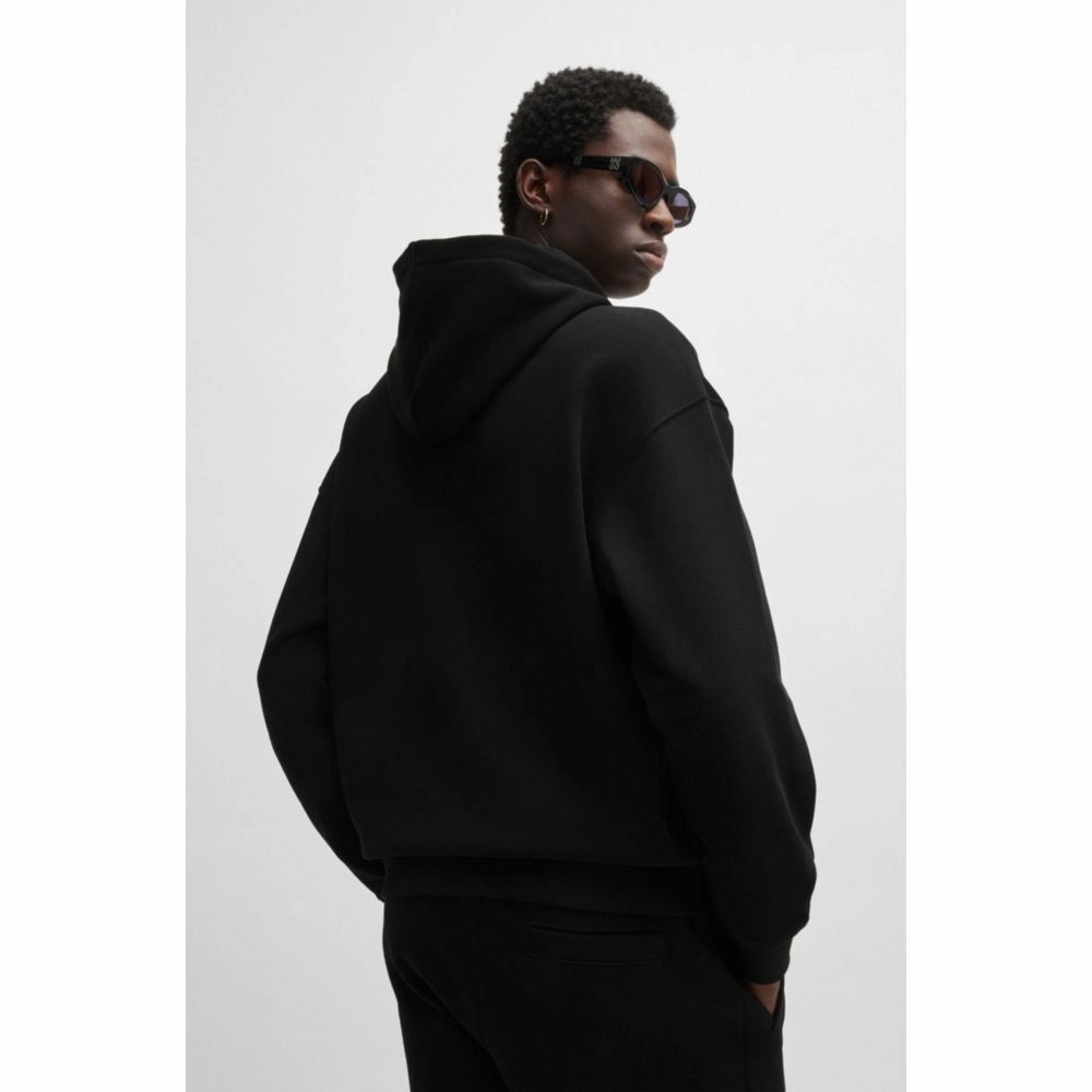 Logo-print hoodie in French-terry cotton