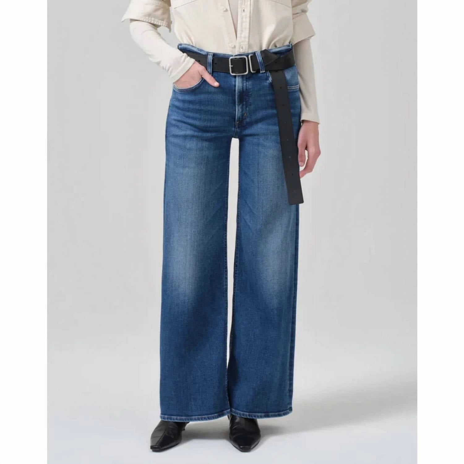 Lolli Mid Rise Baggy Jeans In Fauna