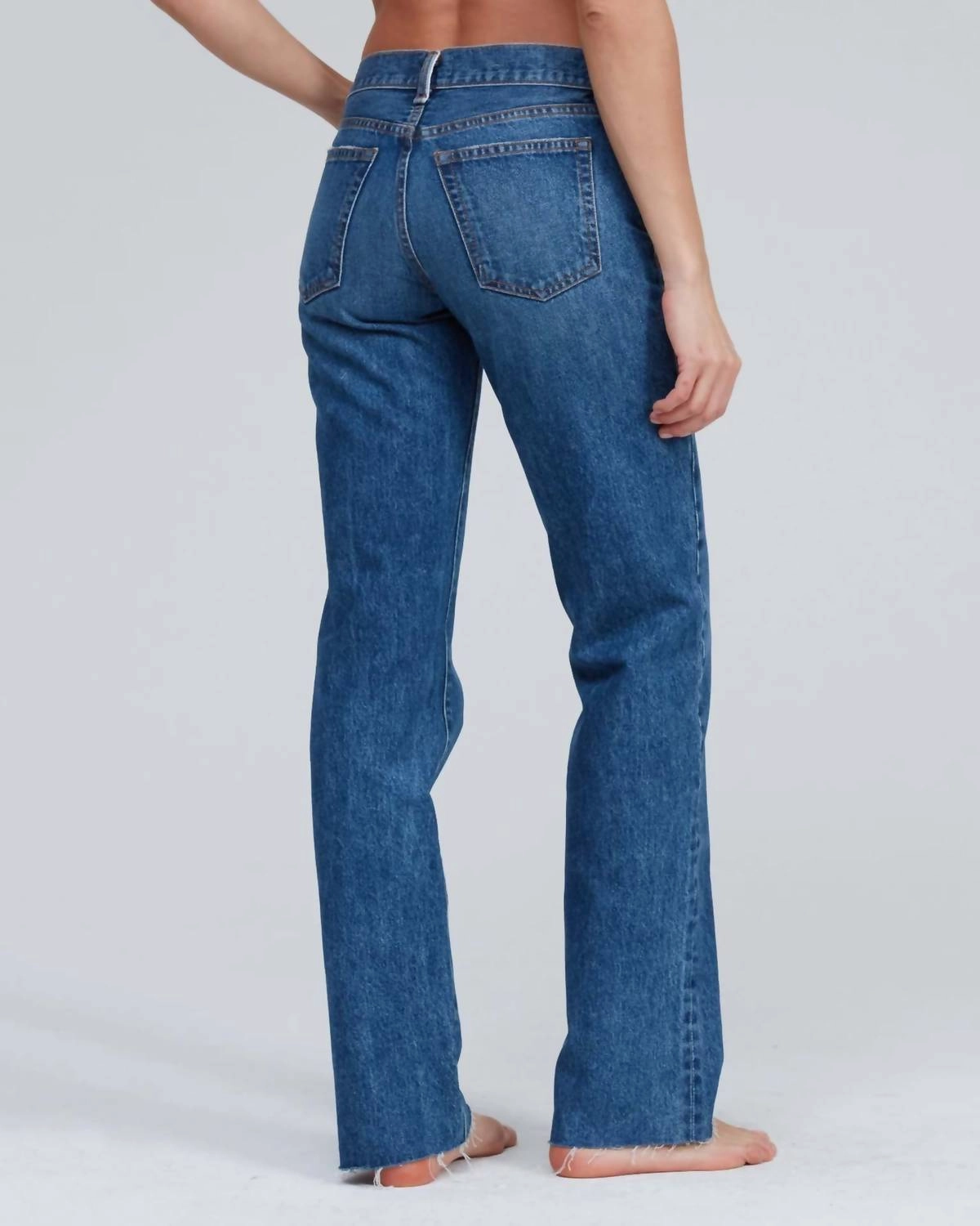 Long Low Rise Straight Jean In Sundowner