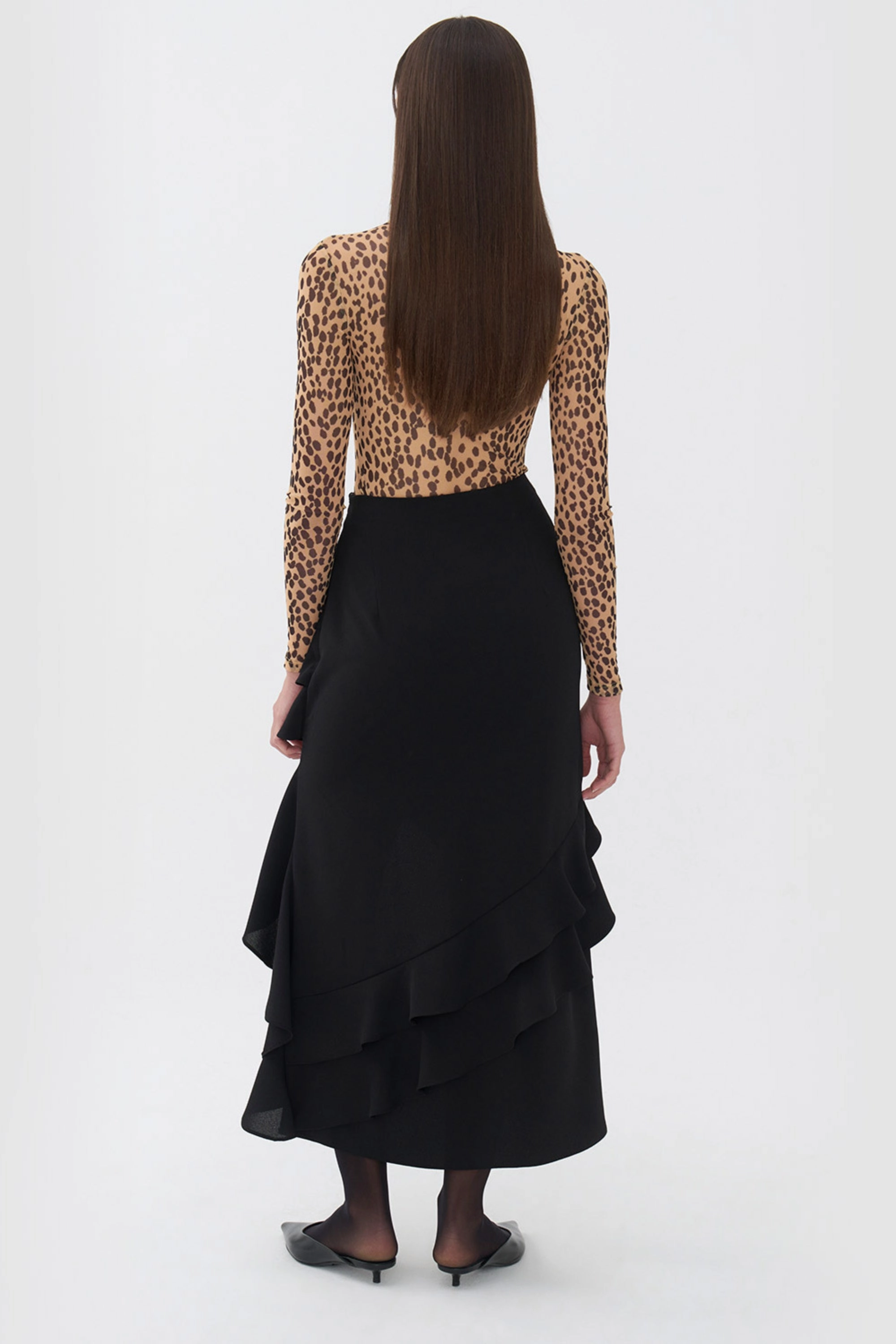 Long Skirt with Flounced