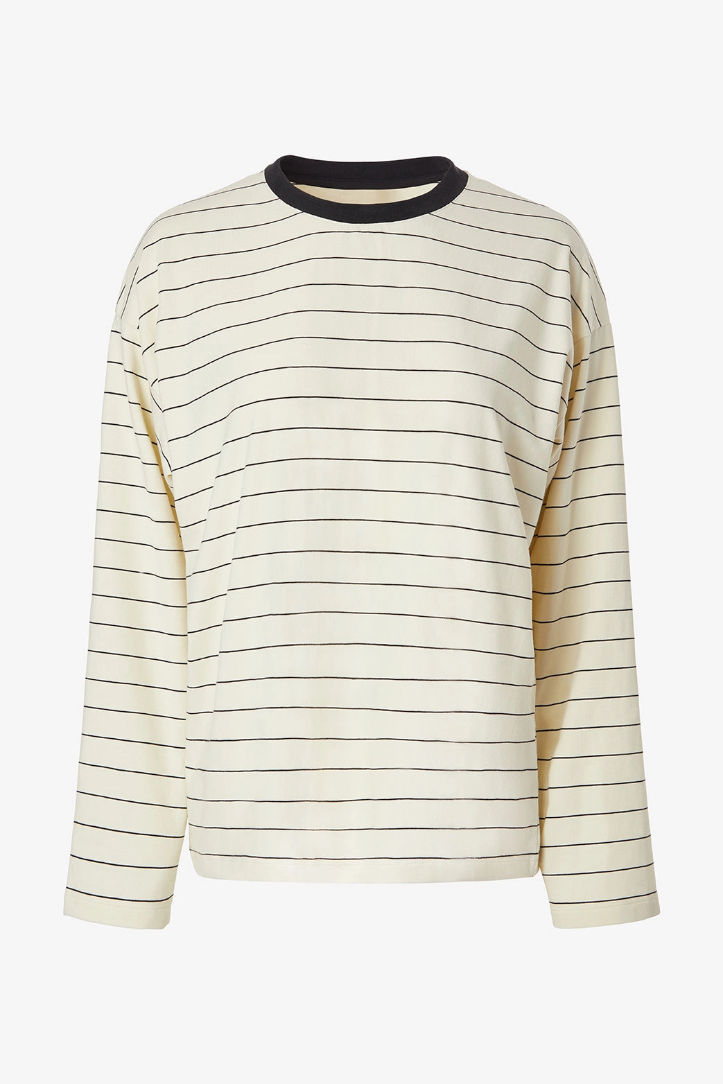 Long Sleeve Stripe Boxy Shirt