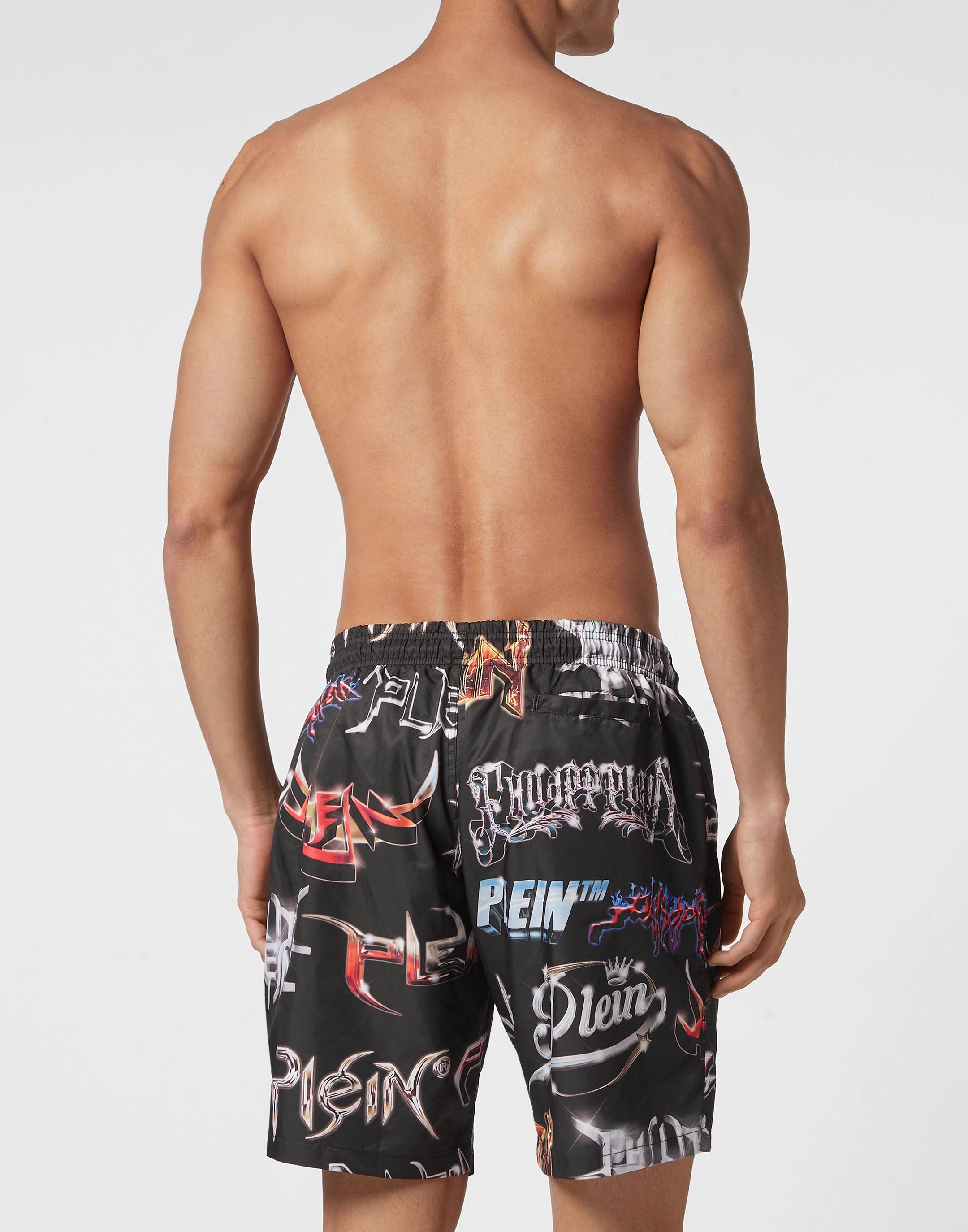 Long Swim-Trunks Logos