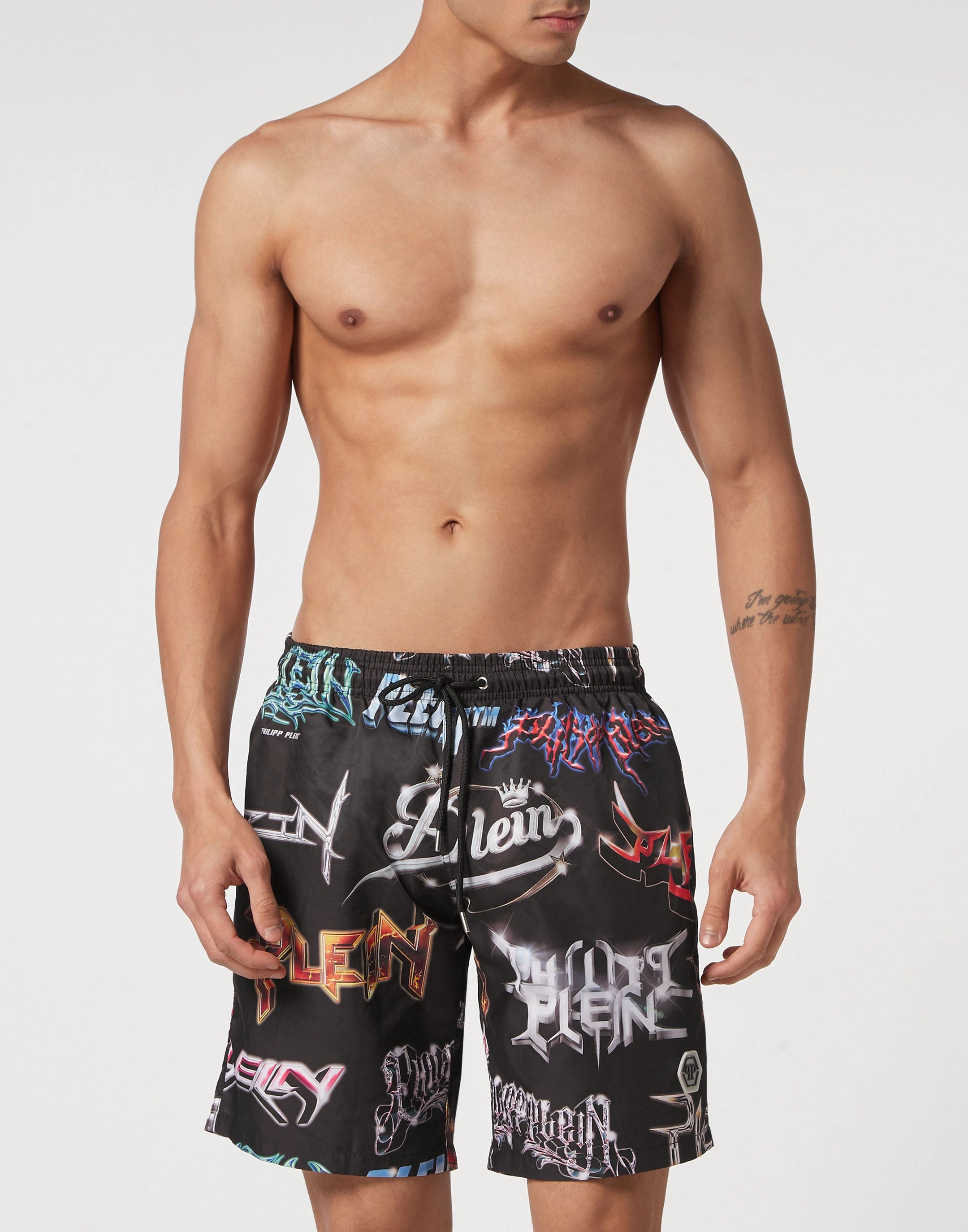Long Swim-Trunks Logos