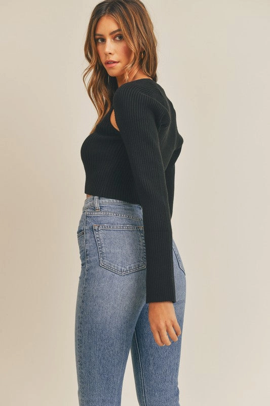 Look This Way Top & Bolero Cardigan Set