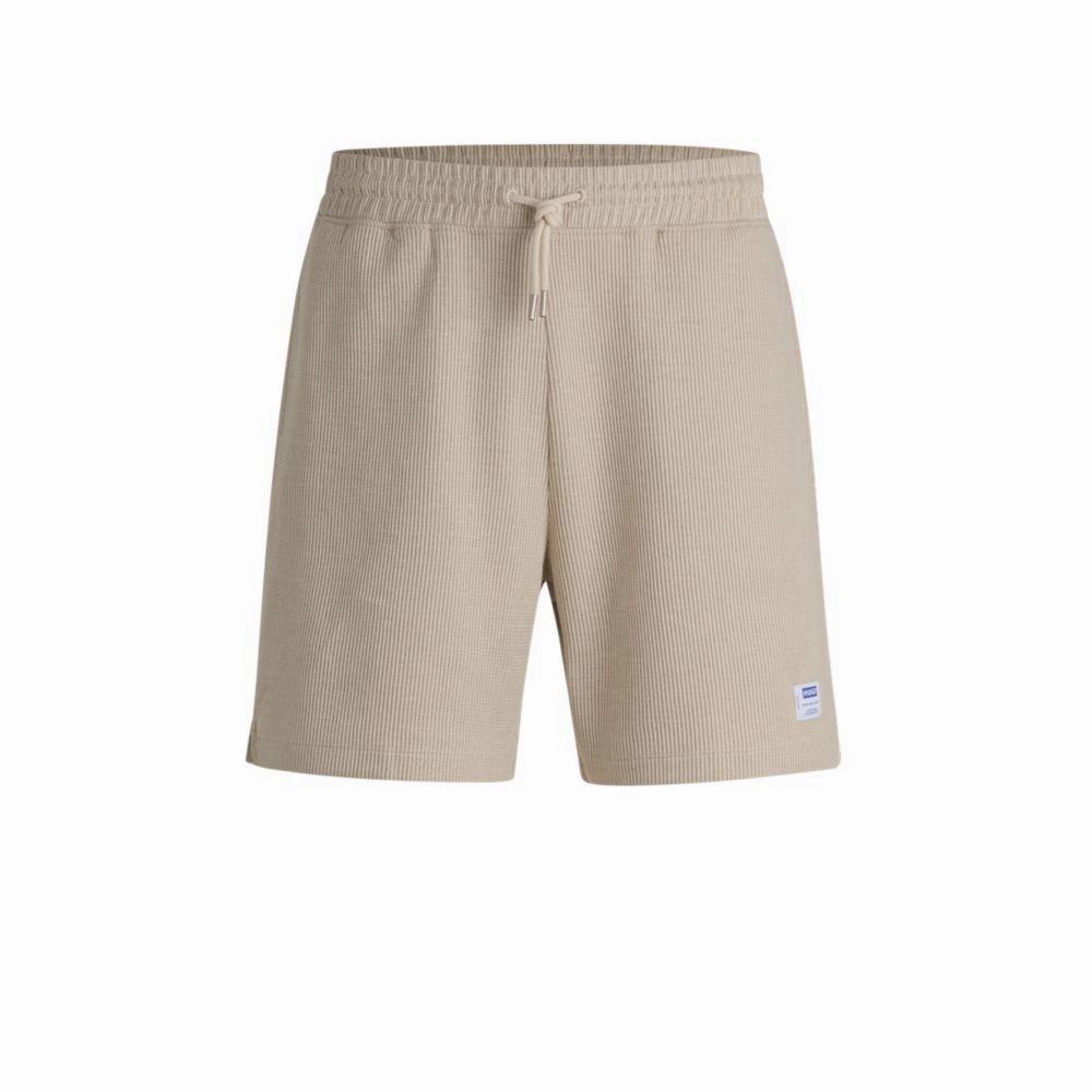 Loose-fit shorts in waffle-structured cotton
