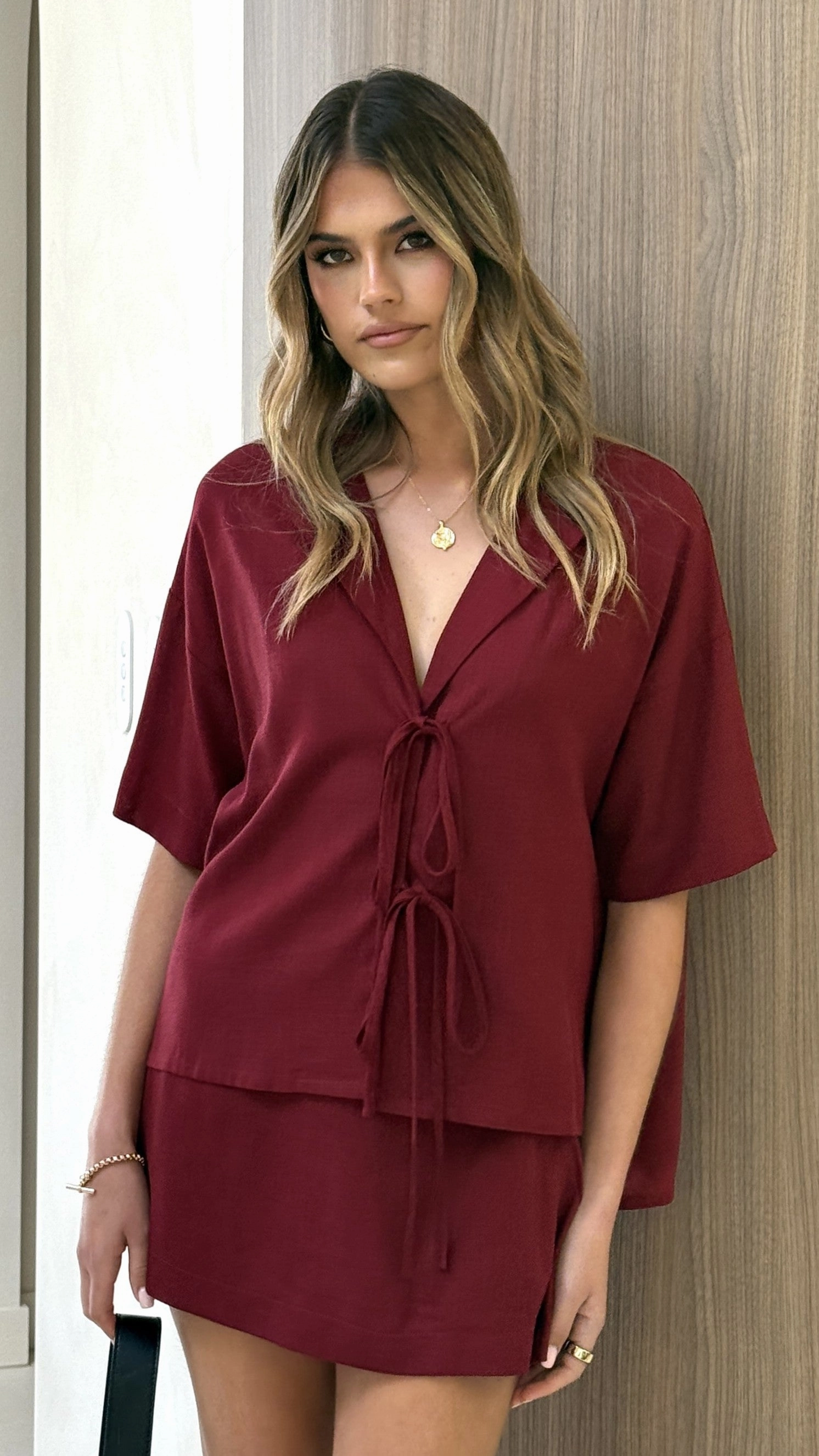 Louise Top - Burgundy