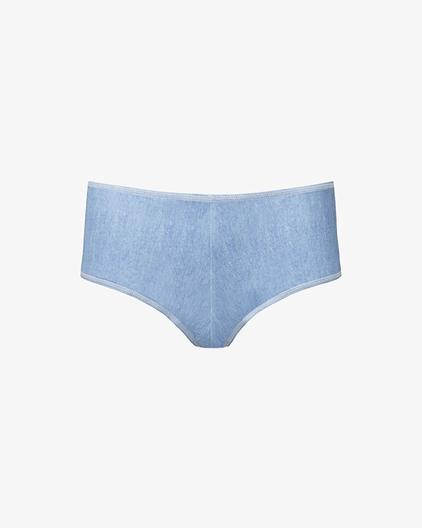 Low Rise Denim Swim Short