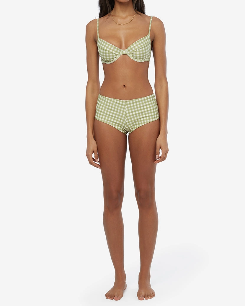 Low Rise Gingham Swim Short