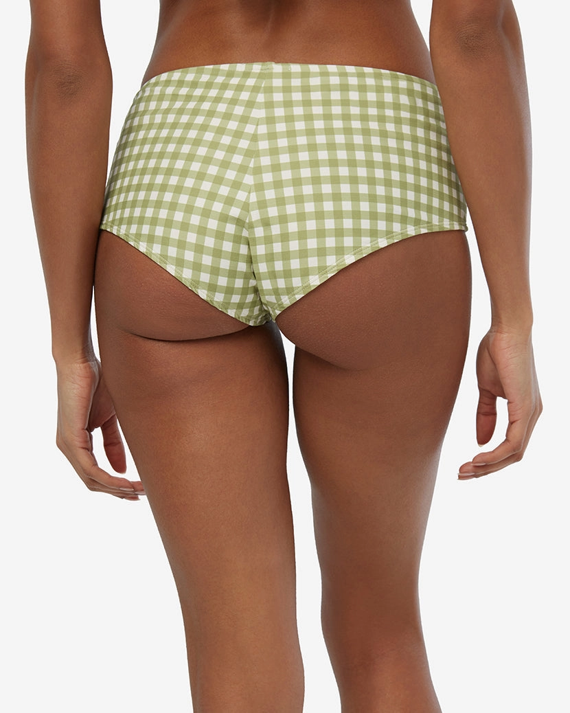 Low Rise Gingham Swim Short