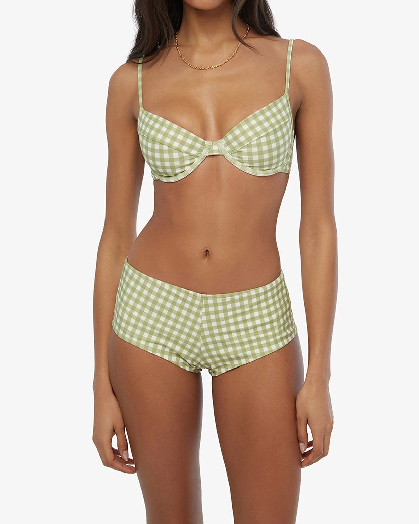 Low Rise Gingham Swim Short