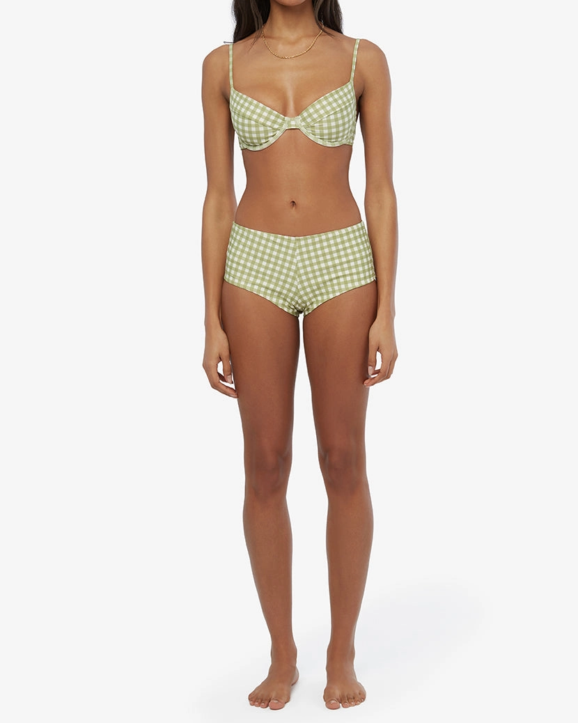 Low Rise Gingham Swim Short