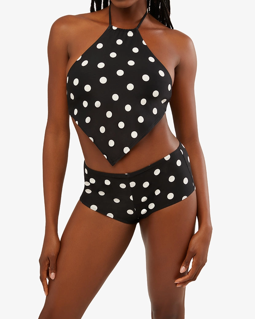 Low Rise Oversized Polka Dot Swim Short