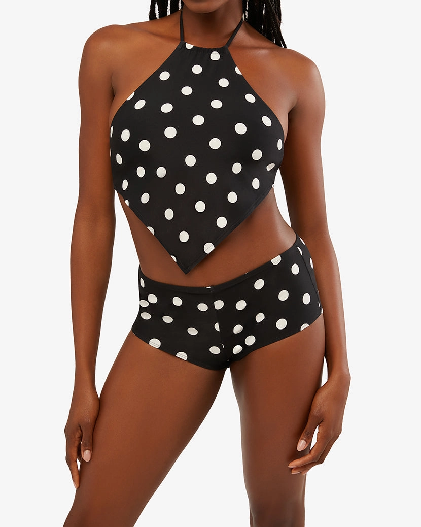 Low Rise Oversized Polka Dot Swim Short
