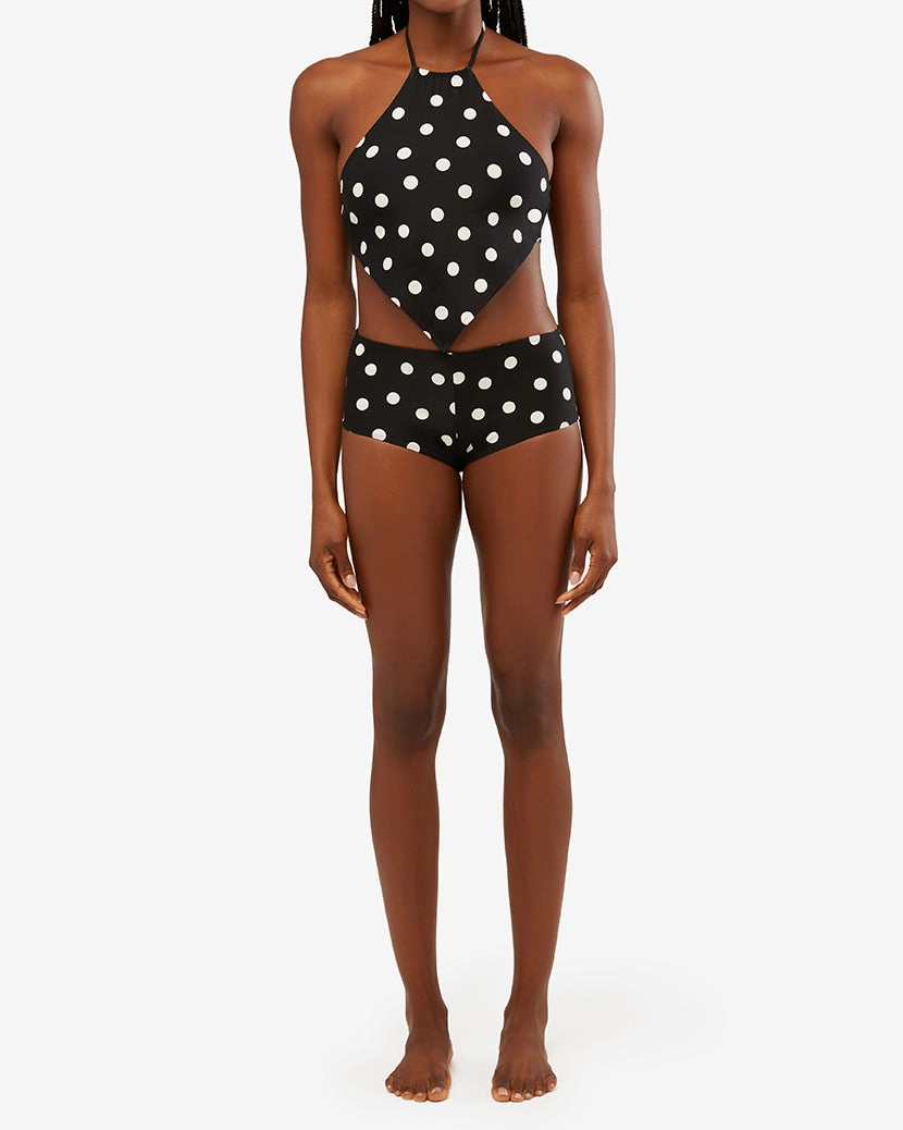 Low Rise Oversized Polka Dot Swim Short
