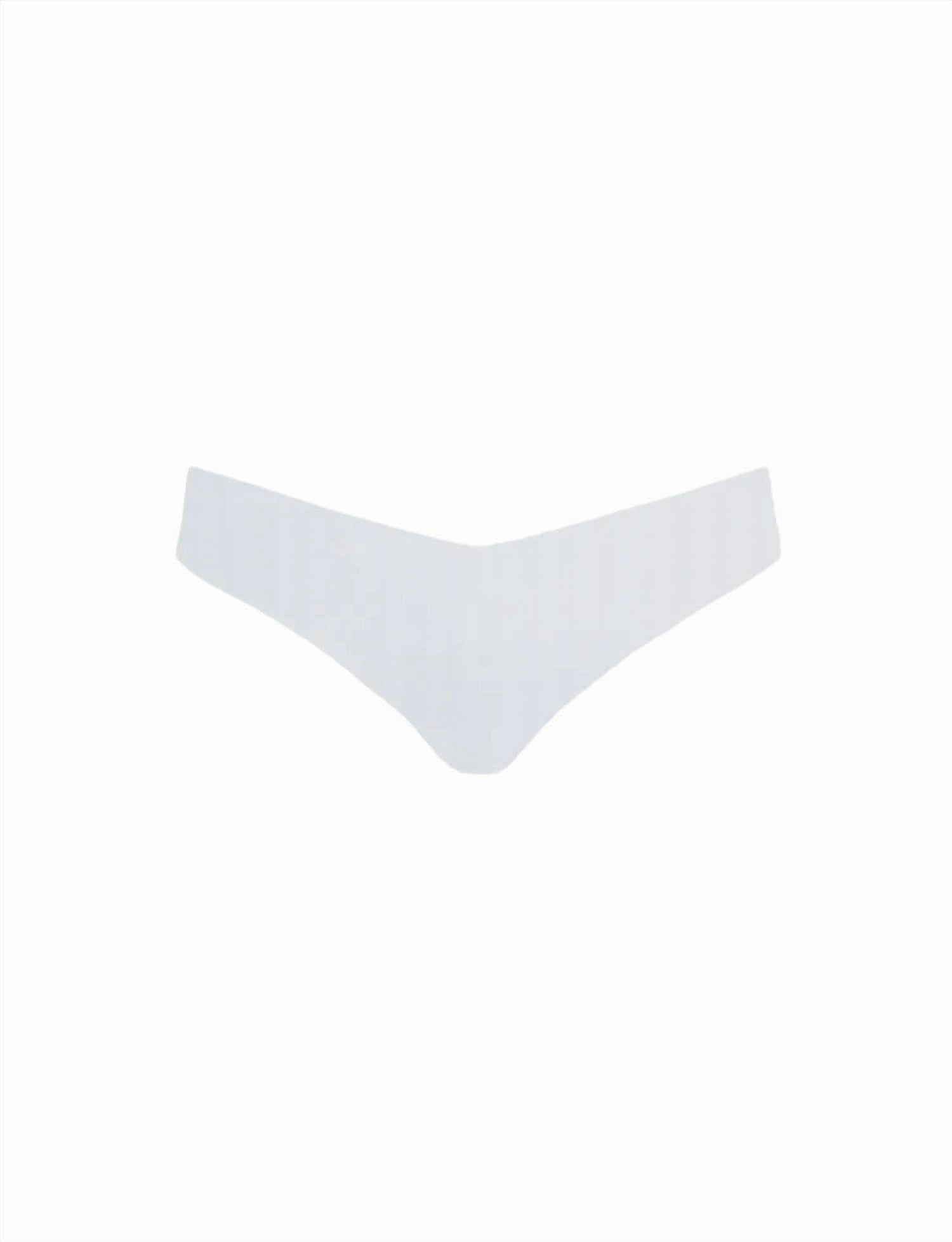 Low Rise Thong Panty In White
