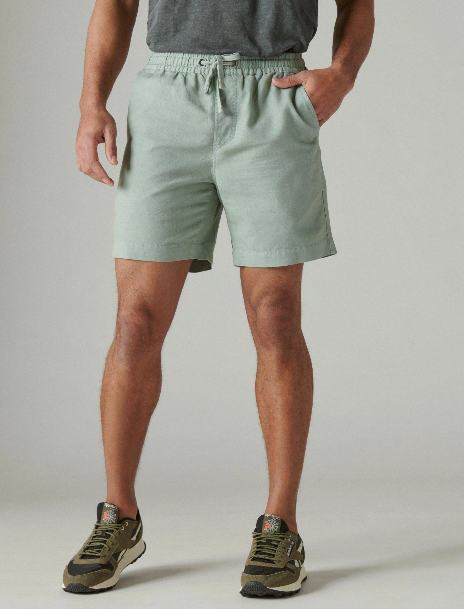 Lucky Brand Men's 7"Pull Up Linen Short
