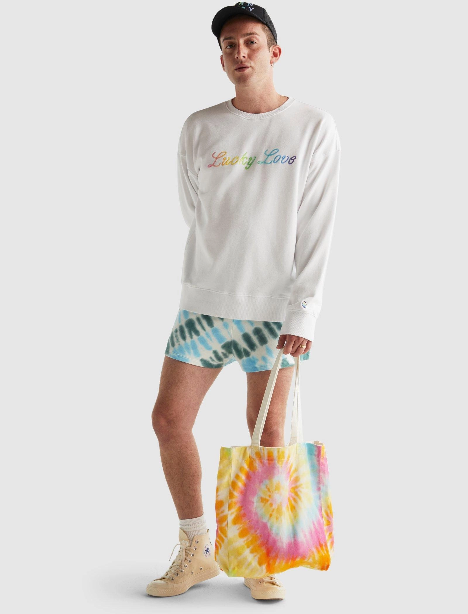 Lucky Brand Mens Pride Lucky Love Gender Neutral Crewneck