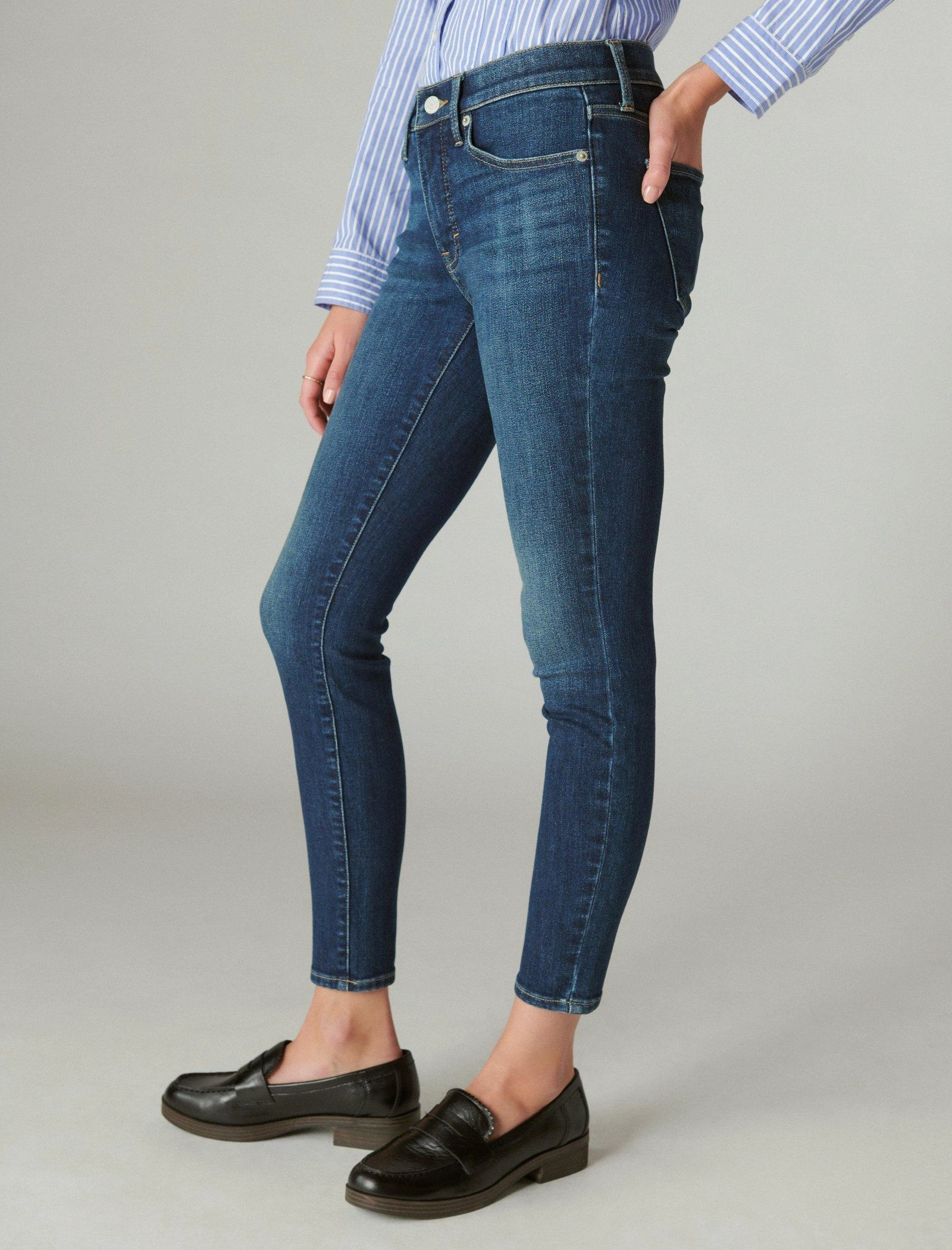 Lucky Brand Women's Ava Mid Rise Skinny