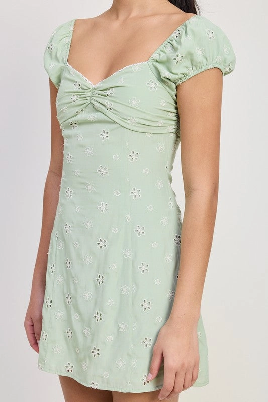 Luna Eyelet Mini Dress