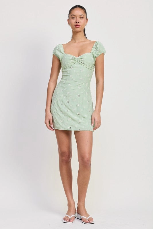 Luna Eyelet Mini Dress