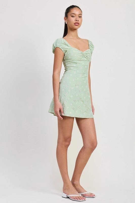Luna Eyelet Mini Dress