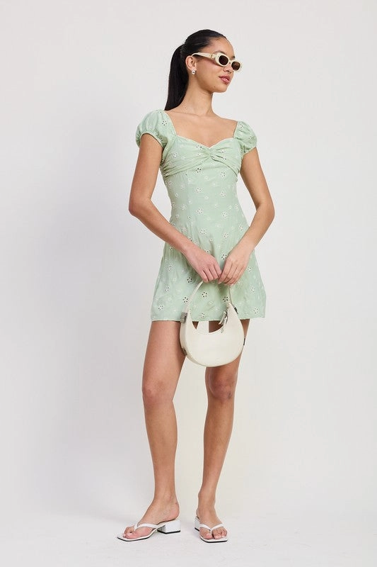 Luna Eyelet Mini Dress