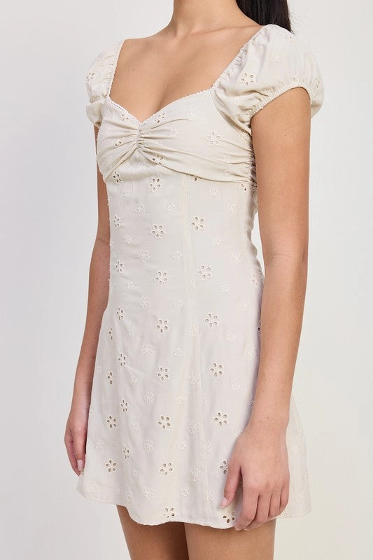 Luna Eyelet Mini Dress