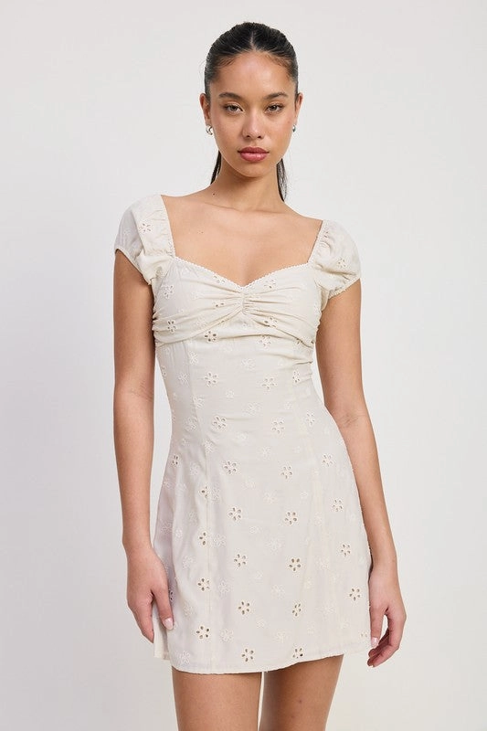 Luna Eyelet Mini Dress