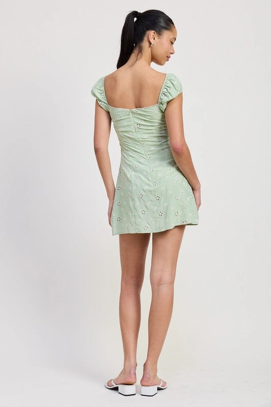 Luna Eyelet Mini Dress