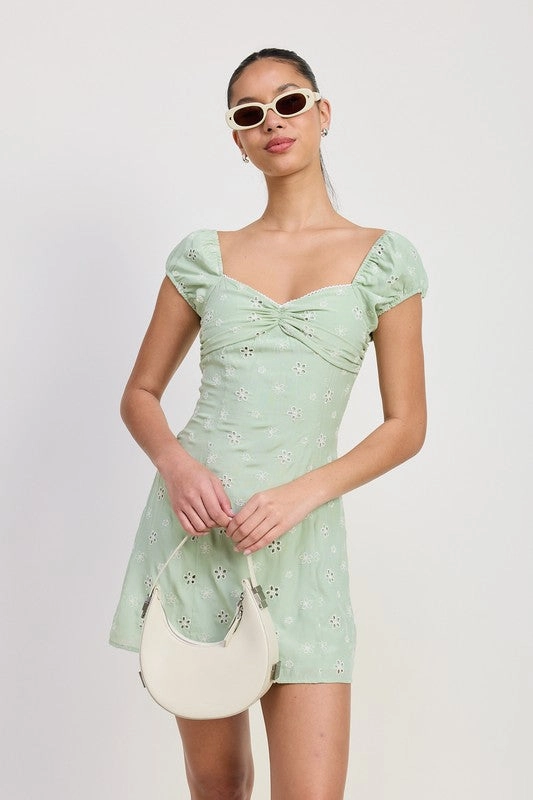 Luna Eyelet Mini Dress