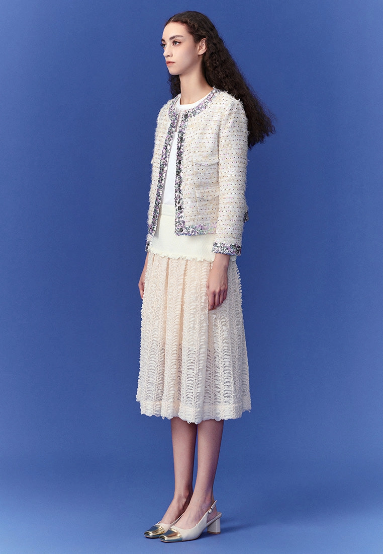 Luxurious Sequined Tweed Jacket