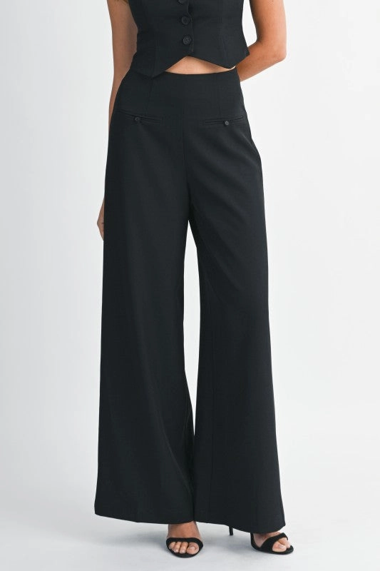 Madrigal Pocketed Wide-Leg Trousers