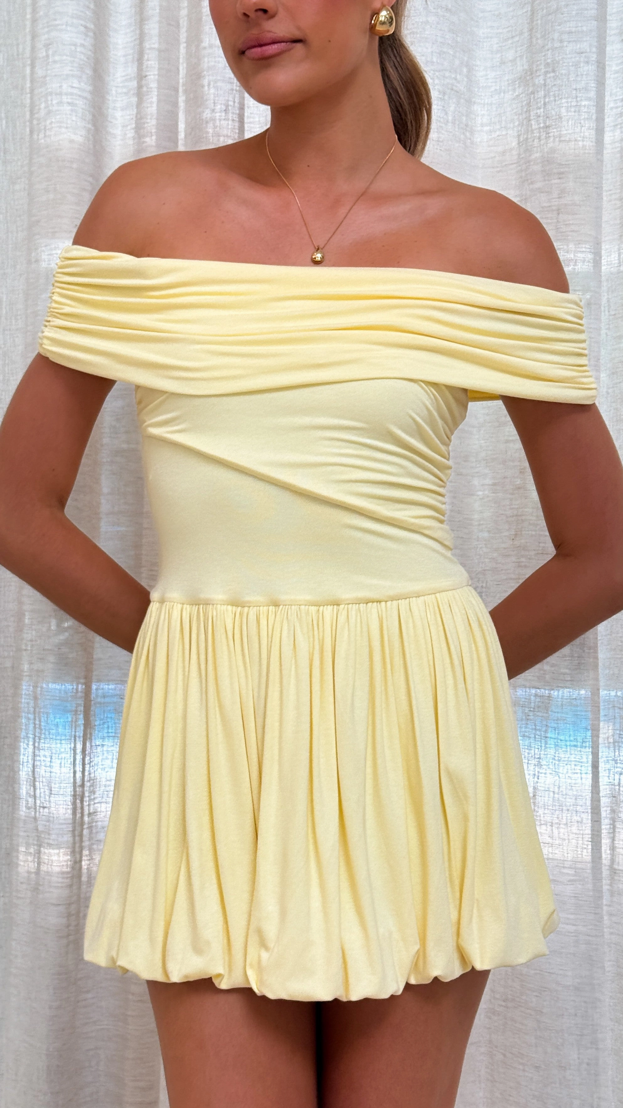 Manalla Mini Dress - Lemon
