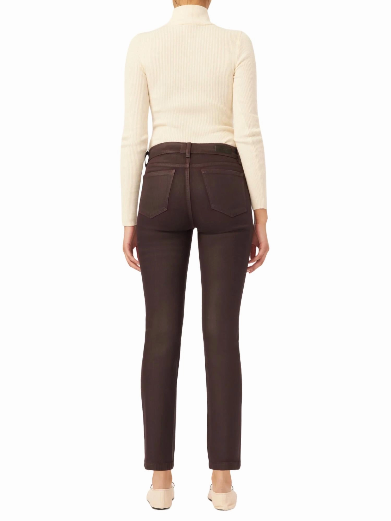 Mara Straight Instasculpt Ankle Jeans In Aubergine