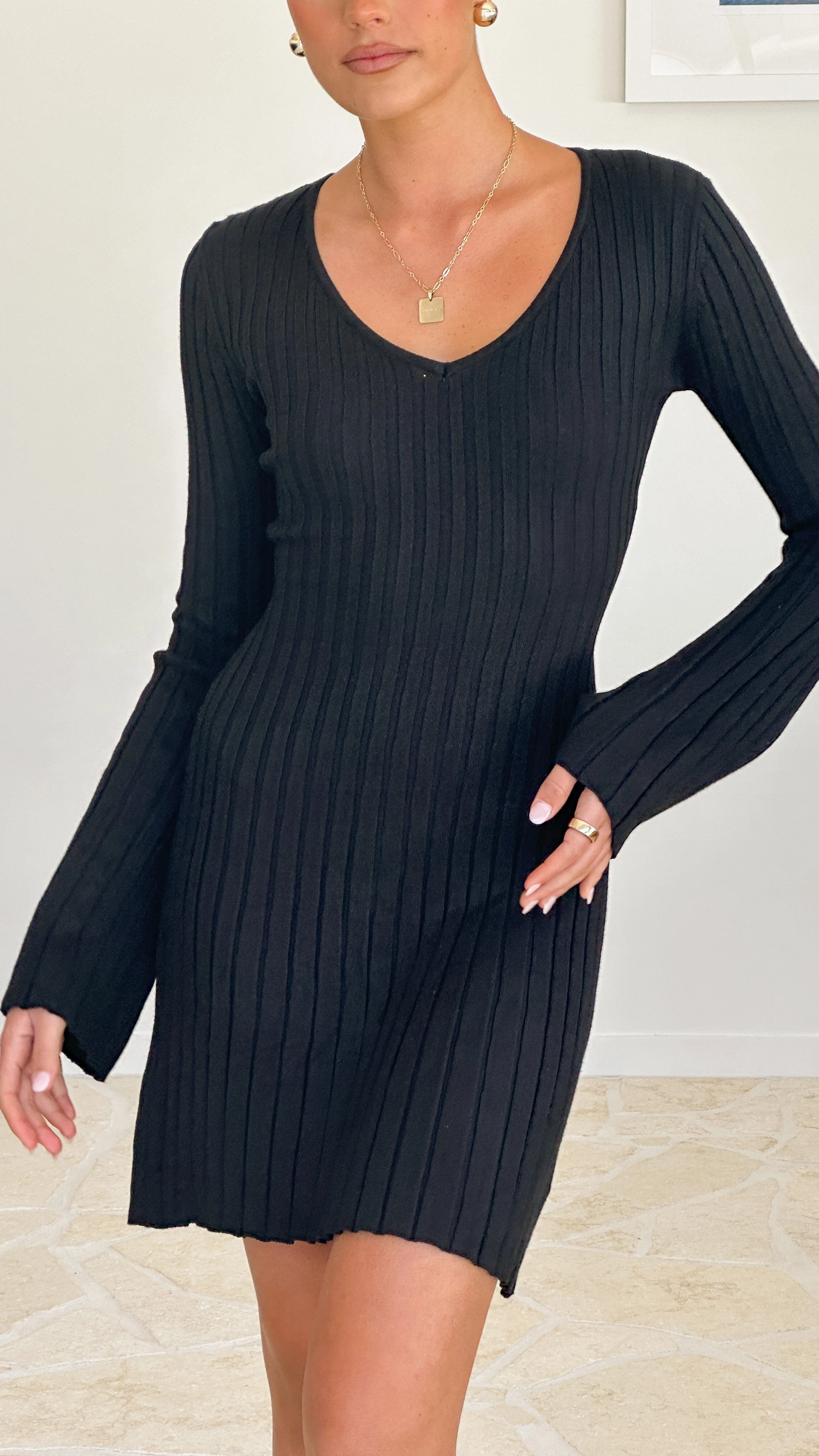 Marcella Mini Dress - Black