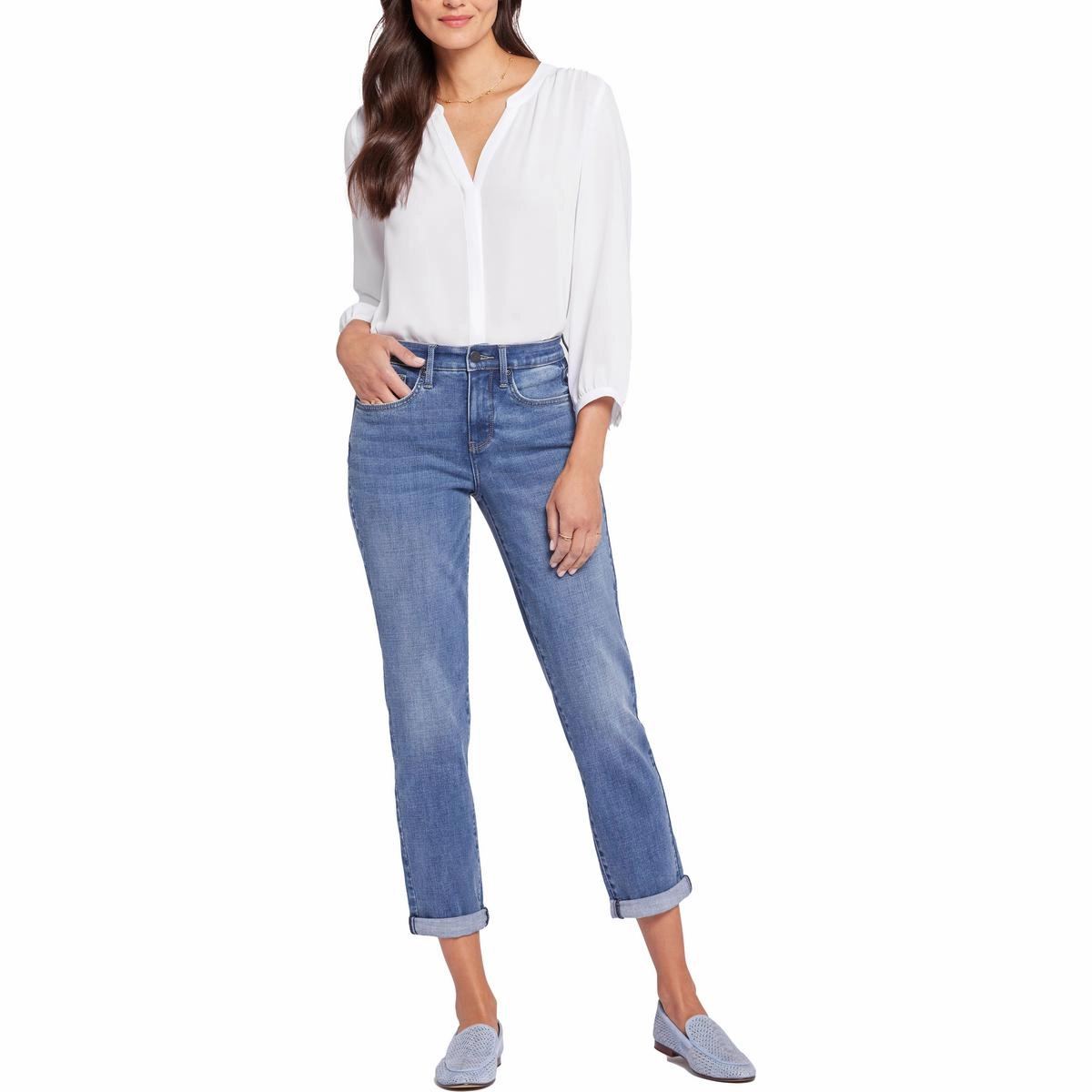 Margot Girlfriend Womens Pocket Denim Skinny Jeans