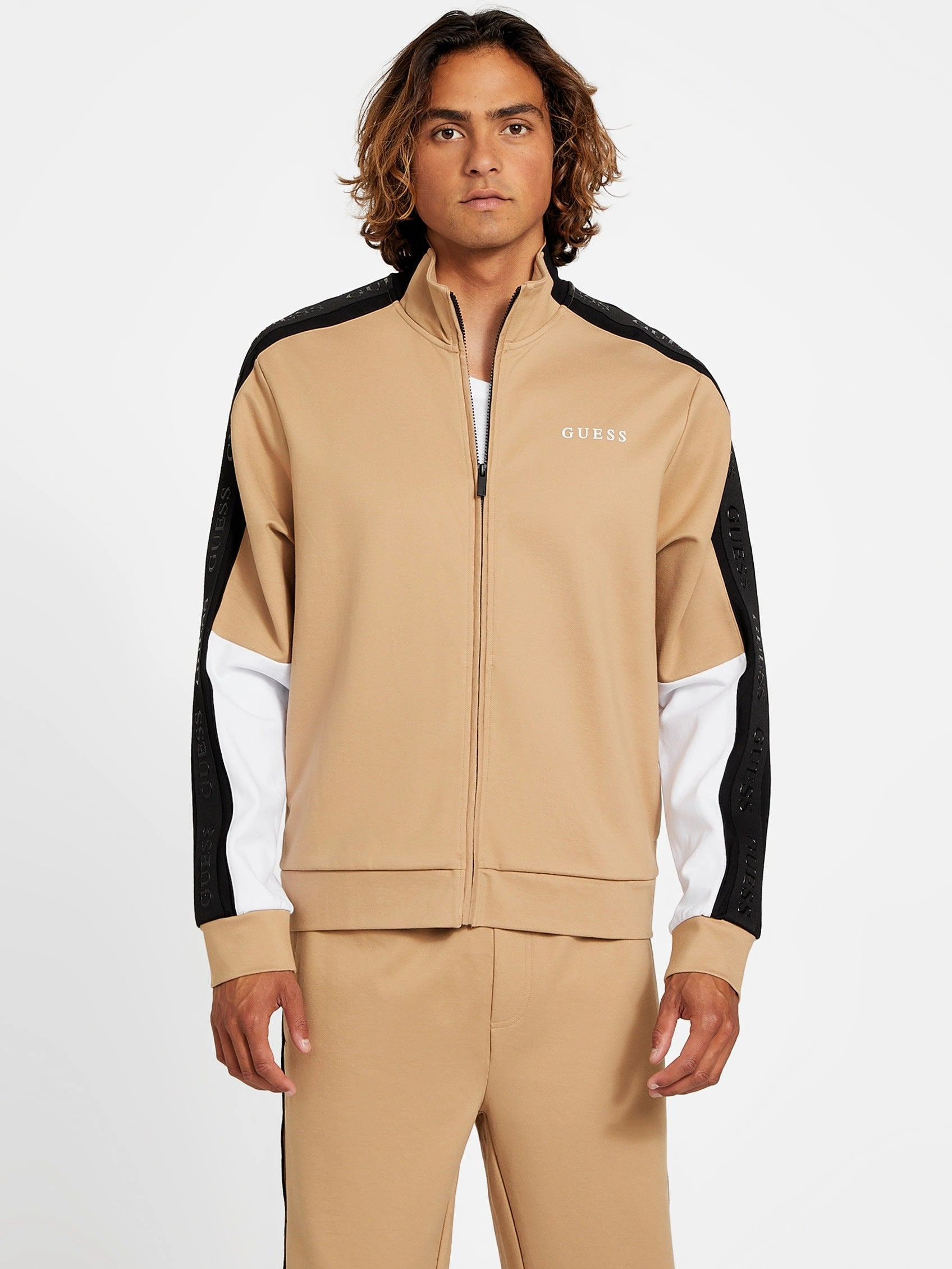 Mateo Color-Block Logo-Tape Jacket
