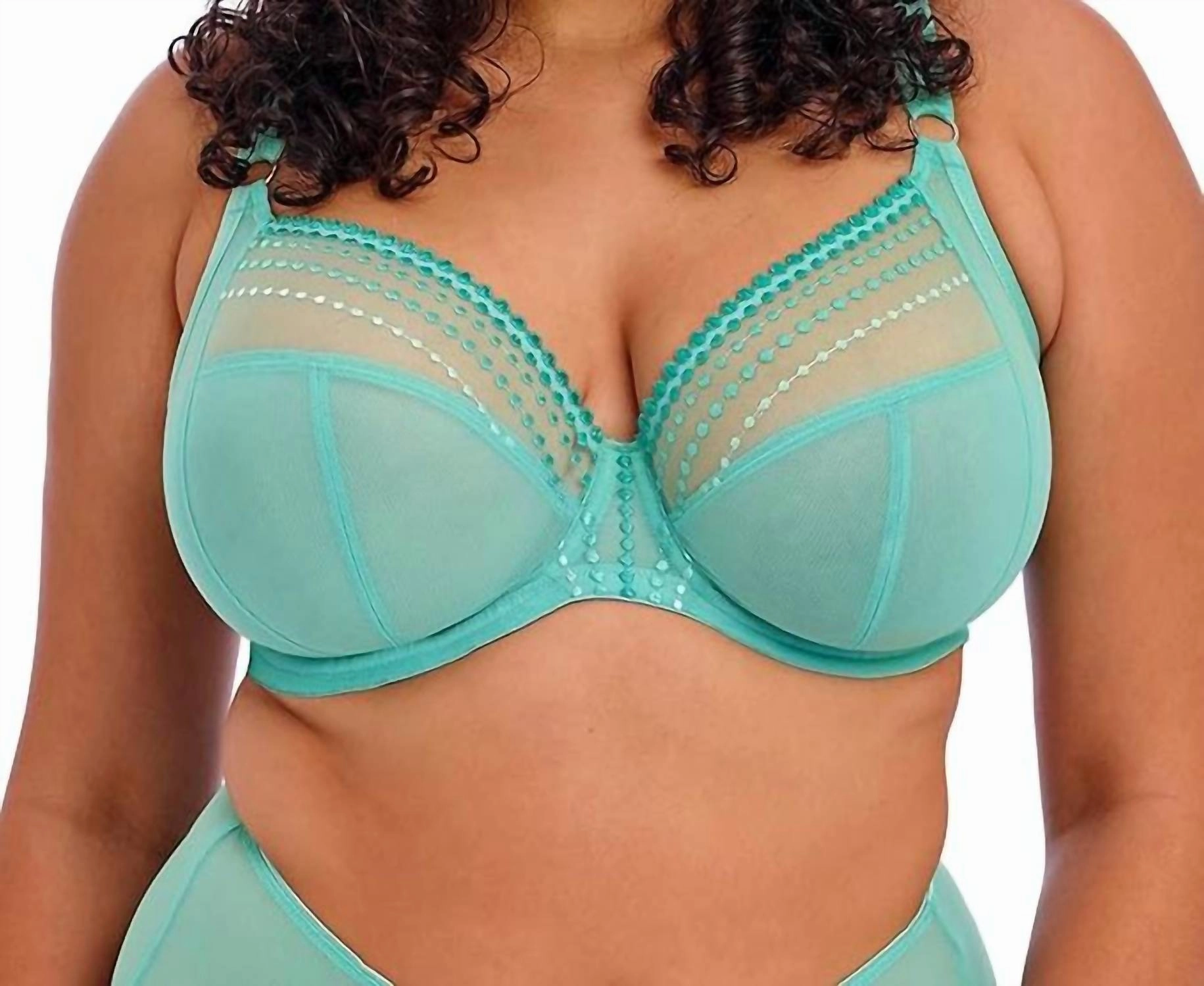 Matilda Underwire Plunge Bra In Jade