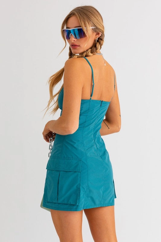 Meet Your Match Mini Utility Dress - Extra Small