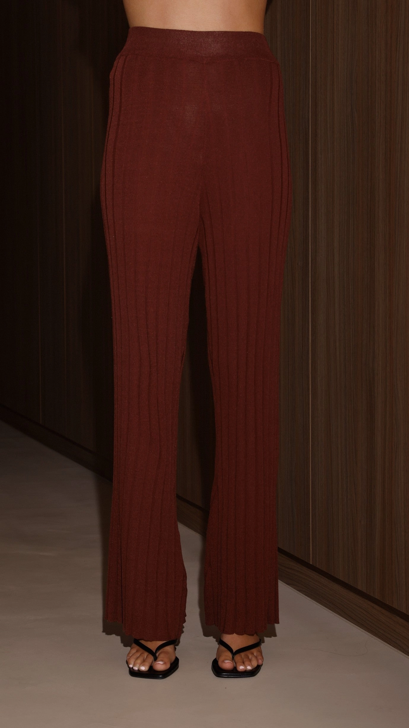 Megan Knit Pants - Chocolate