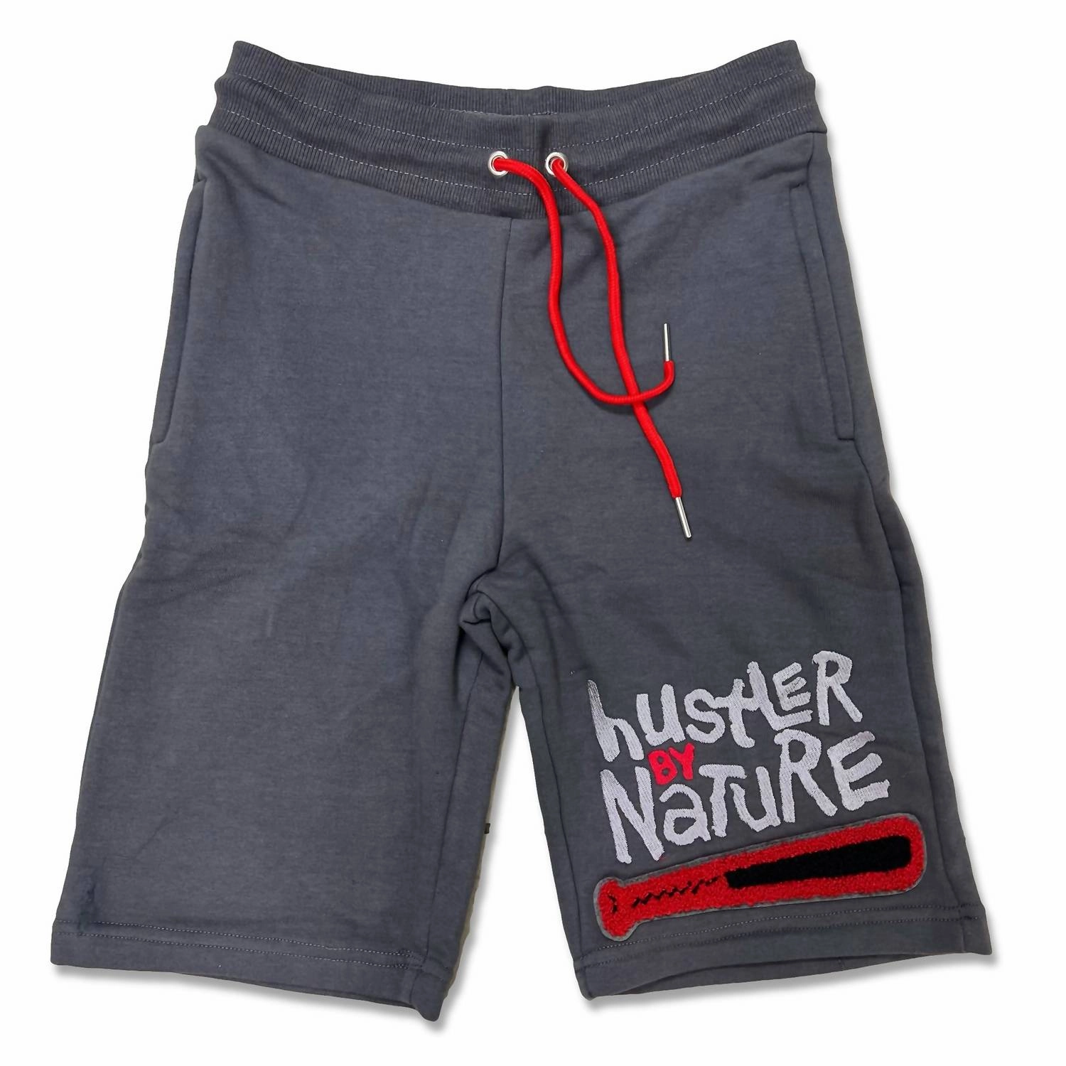 Men's 4's Infrared Hustler Shorts In Charcoal