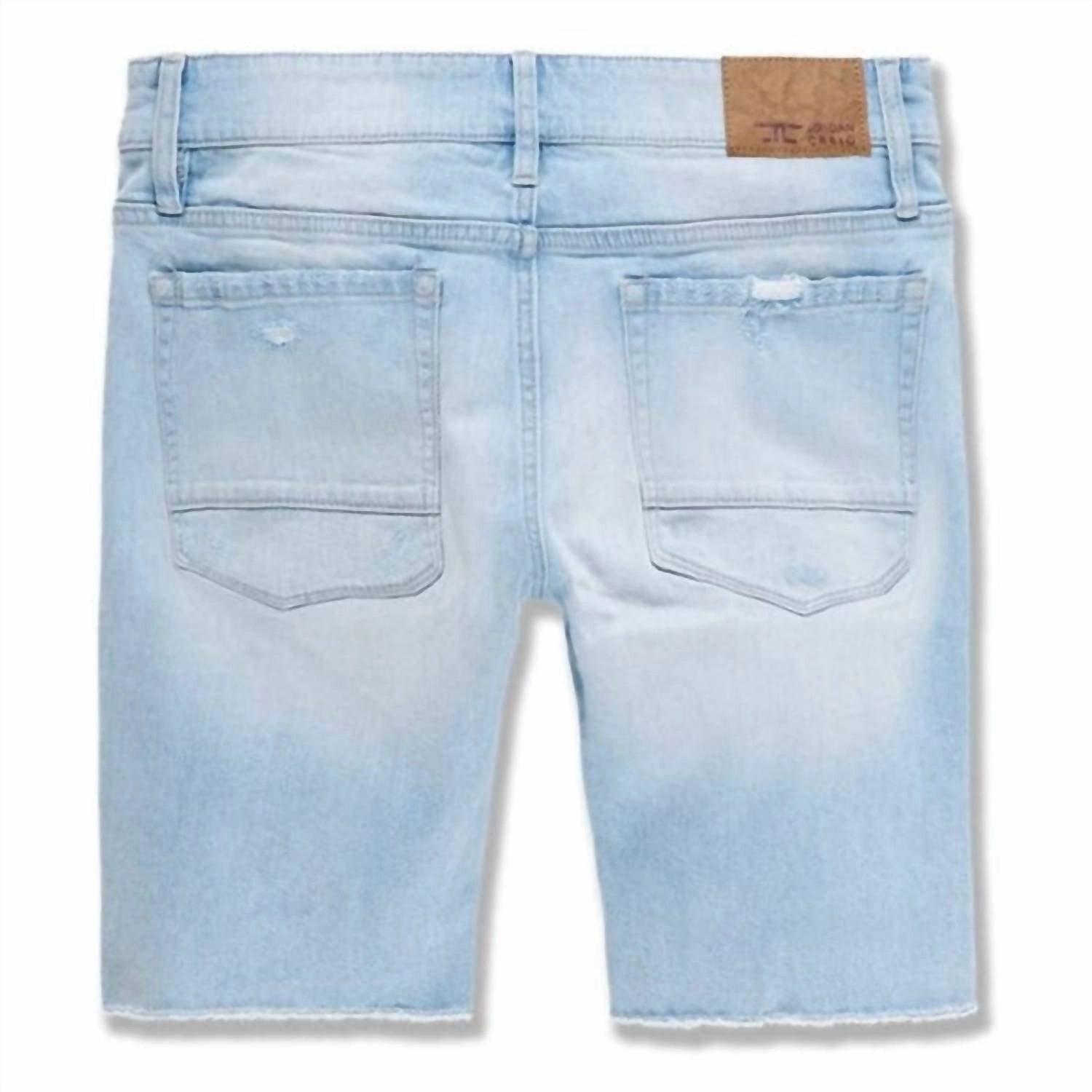 Men's Abyss Retro Denim Shorts In Ice Blue